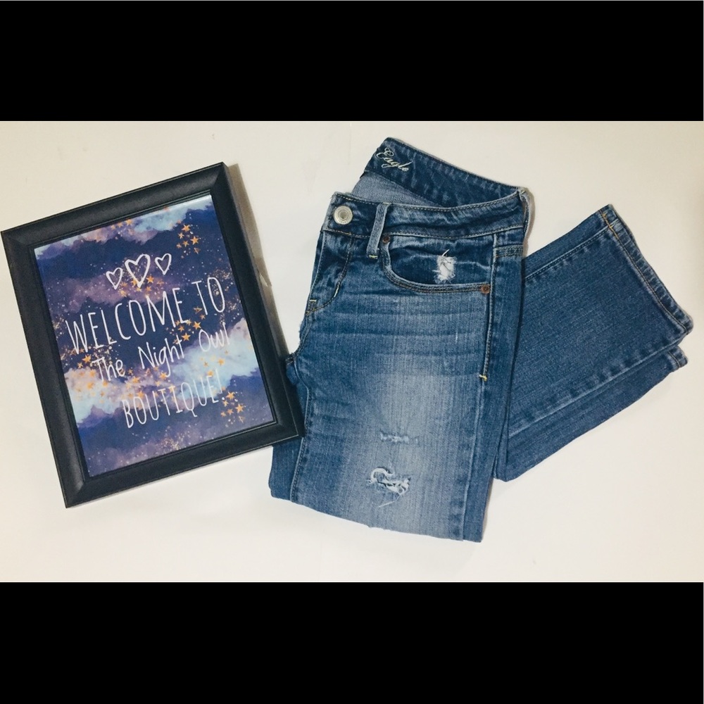 EUC American Eagle Skinny Jeans Size 2-Shredded